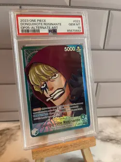 One Piece Awakening of the New Era Donquixote Rosinante Alt art OP05-022 PSA 10 - Image 1