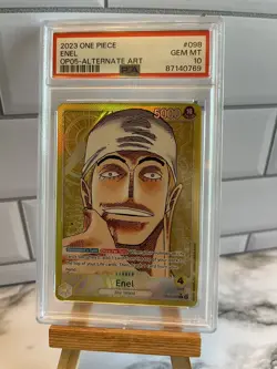 Enel PSA 10 Gem Mint Alternate Art Leader One Piece Card Game English OP05-098 - Image 1