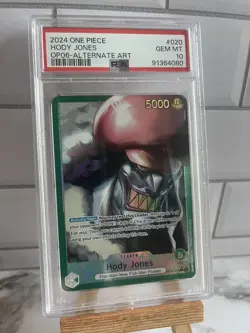 Hody Jones Leader Alt Art OP06-020 L One Piece Wings Captain English - PSA 10 - Image 1