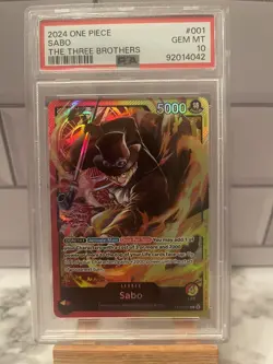 One Piece Card Game The Three Brothers ST13-001 Sabo Leader English - PSA 10 - Image 1