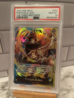 Portgas.D.Ace - ST13-002 - Leader - Foil - NM - English - One Piece - PSA 10 - Image 1