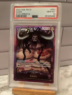Kaido - ST04-001 - NM - One Piece TCG - ERRATA - PSA 10 - Image 1
