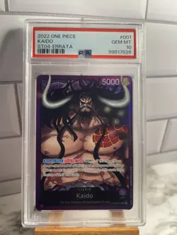 Kaido - ST04-001 - NM - One Piece TCG - ERRATA - PSA 10 - Image 1