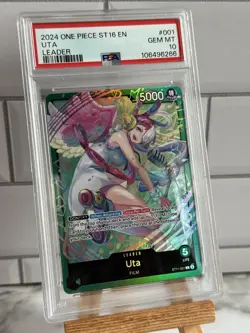 2024 ONE PIECE STARTER DECK ST16 001 GREEN UTA LEADER PSA 10 - Image 1