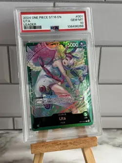 2024 ONE PIECE STARTER DECK ST16 001 GREEN UTA LEADER PSA 10 - Image 1