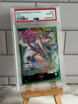 2024 ONE PIECE STARTER DECK ST16 001 GREEN UTA LEADER PSA 10 - Image 1