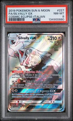 Pokemon PSA 8 Silvally GX #227 Full Art Eclissi Cosmica 2019 Italiano - Image 2
