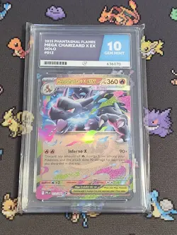 Pokemon Mega Charizard X Ex 13 Holo Phantasmal Flames Ace 10 Gem Mint - Image 1