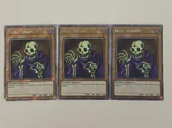 Yugioh Skull Servant x 3 - 1st Edition Platinum Secret Rare NM Free Holo Card B - Image 1