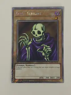 Yugioh Skull Servant x 3 - 1st Edition Platinum Secret Rare NM Free Holo Card B - Image 2