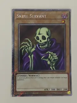 Yugioh Skull Servant x 3 - 1st Edition Platinum Secret Rare NM Free Holo Card B - Image 4