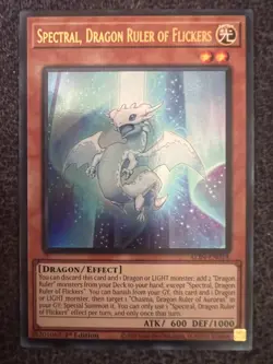 Yugioh Spectral, Dragon Ruler of Flickers ALIN-EN018 Ultra Rare 1st Edition NM - Image 1