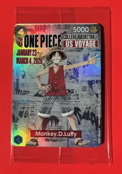 One Piece College BB US Voyage Collector Card Monkey D Luffy Houston CCG - Image 1