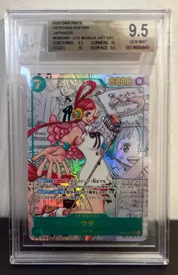 2025 ONE PIECE JAPANESE EB03-HEROINES EDITION MANGA ALT ART #061 UTA BGS 9.5 - Image 1