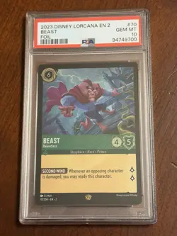 Beast Relentless Legendary Foil PSA 10 Gem Mint 2023 Disney Lorcana - Image 1