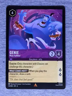 Genie - Wish Fulfilled 53/204 - Azurite Sea - Disney’s Lorcana M/NM - Image 1