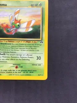 Pokemon Cards: Neo Discovery 1st Edition Rare: Yanma 36/75 - Image 4