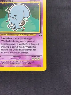 Pokemon Cards: Neo Discovery 1st Edition Rare: Wobbuffet 35/75 - Image 4