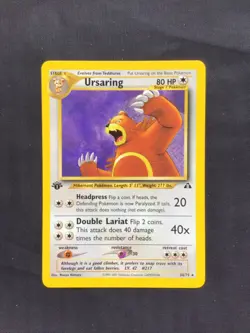 Pokemon Cards: Neo Discovery 1st Edition Rare: Ursaring 34/75 - Image 1