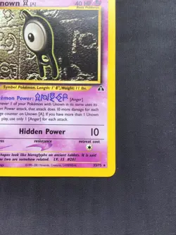 Pokemon Cards: Neo Discovery 1st Edition Rare: Unown A 33/75 - Image 4