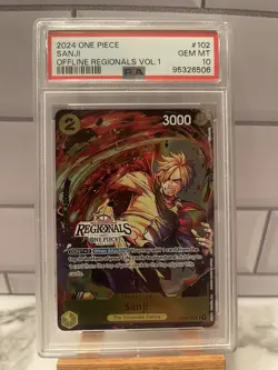 Sanji (Offline Regional 2024) [Participant] Promo Card OP03-102 NM-M - Image 1