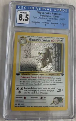 23 Pokemon Card: 1st Edition GIOVANNI'S PERSIAN HOLO CGC 8.5 MINT GYM CHALLENGE - Image 1