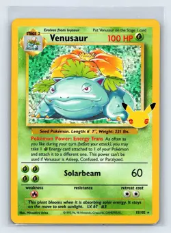 Pokemon Card - Venusaur Celebrations Classic Collection 15/102 Holo - Image 1