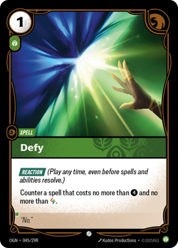 3 Card Playset - 3 x 045/298 Defy Riftbound Origins League of Legends - Image 1