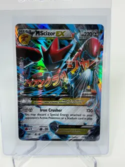 Pokemon TCG Mega M Scizor EX Holo Card 77/122 2016 Ultra Rare Breakpoint - Image 1
