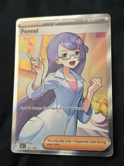 Pokemon TCG SV Black Bolt Fennel Trainer Holo Card 162/086 - Image 1