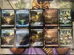 Final Fantasy Chocobo Track Stamped Foil Lands Set of 10 English Bundle - NM/M - Image 1