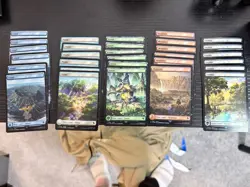 MTG Final Fantasy Chocobo Track Foil Basic Land Lot Of 30 NM - Image 1