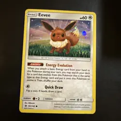EEVEE | Pokemon TCG 2017 | (Sun & Moon Set ) Cosmos Holo Foil # 101/149 - Image 3