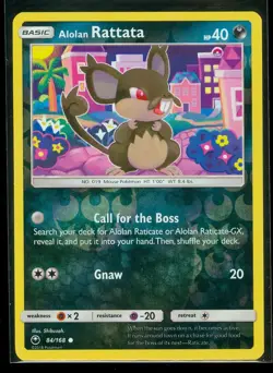 Pokemon ALOLAN RATTATA 84/168 - Celestial Storm - Rev Holo - MINT - Image 1