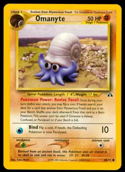 Pokemon OMANYTE 60/75 Neo Discovery - NEAR MINT/MINT - Image 1