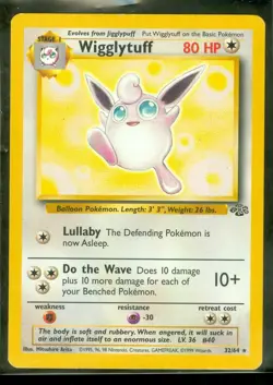 Pokemon WIGGLYTUFF 32/64 Jungle - RARE - NEAR MINT/MINT - Image 1