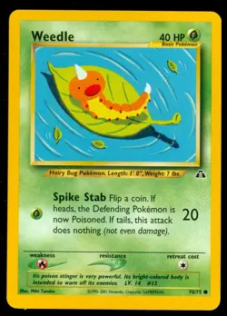 Pokemon WEEDLE 70/75 Neo Discovery - NEAR MINT - Image 1