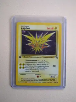 Zapdos 15/62 1st edition Holo Rare Fossil Pokemon - Image 1