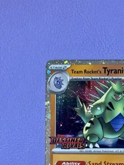 TCG Pokemon English Promo Team Rocket's Tyranitar (Prerelease) [Staff] 096/182 - Image 3