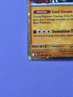TCG Pokemon English Promo Team Rocket's Tyranitar (Prerelease) [Staff] 096/182 - Image 5