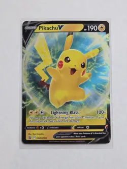 Pikachu V SWSH198 SWSH: Sword & Shield Promo Pokemon Card Holo NM/MINT - Image 1