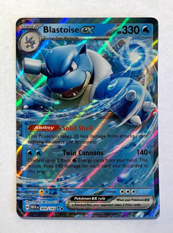Pokemon 151 ENGLISH - BLASTOISE EX - DOUBLE RARE - 009/165 - NM/M - Image 1