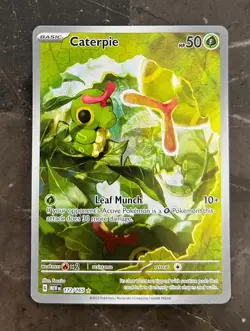 Pokemon 151 ENGLISH - LIGHT PLAY - CATERPIE - ILLUSTRATION RARE - 172/165 LP - Image 1