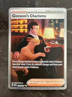 Pokemon 151 ENGLISH - NM TO LIGHT PLAY - GIOVANNI'S CHARISMA - SIR - 204/165 VLP - Image 1