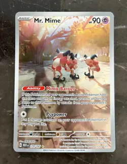 Pokemon 151 ENGLISH - LIGHT PLAY - MR. MIME - ILLUSTRATION RARE - 179/165 - LP - Image 1