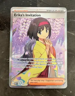 Pokemon 151 ENGLISH - LIGHT PLAY - ERIKA'S INVITATION - ULTRA RARE - 196/165 LP - Image 1