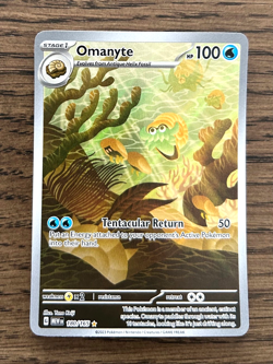 Pokemon 151 ENGLISH - LIGHT PLAY - OMANYTE - ILLUSTRATION RARE - 180/165 - LP - Image 1