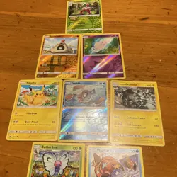 Nintendo Pokemon TCG Sun & Moon Holo Lot 2017 Tsareena, Pikachu, Feebas - Image 1
