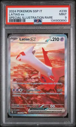 Pokemon PSA 9 Latias Ex #239 SSP IT Special illustration Rare 2024 Italiano - Image 2