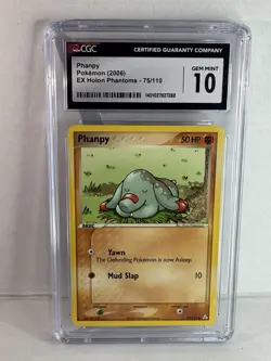 CGC 10 Phanpy 75/110 EX Holon Phantoms 2006 Pokemon Gem Mint - Image 1